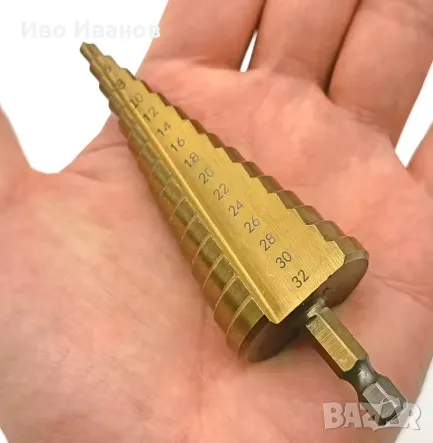 Конусовидно стъпково свредло от 4-32мм, снимка 4 - Други инструменти - 50425798