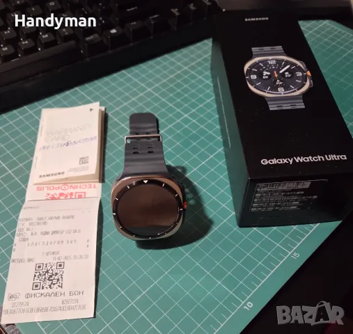 Samsung Galaxy Watch Ultra Titanium Silver, LTE, гаранция, като нов., снимка 3 - Смарт гривни - 56230108