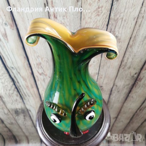 Голяма стъклена ваза - Той , снимка 2 - Вази - 39063995