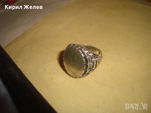 МАЙСТОРСКИ МАСИВЕН РЕТРО СРЕБЪРЕН АРТ ДЕКО ПРЪСТЕН ЛАКИРАНО СРЕБРО 925 СТИЛНО ОРНАМЕНТИРАН 28744, снимка 17 - Пръстени - 37300680