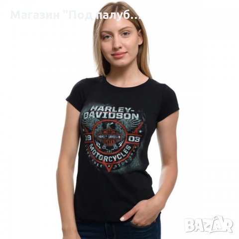 Нова дамска тениска с дигитален печат MOTOR HARLEY DAVIDSON, мотори, снимка 15 - Тениски - 29964854