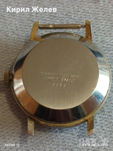 Стар механичен часовник мъжки DIANTVS DE LUXE ANTI-MAGNETIC SWISS MADE работи 51558, снимка 8 - Антикварни и старинни предмети - 52350336