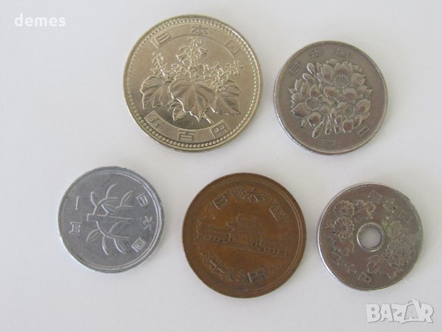 Япония - сет 1, 10, 50, 100, 500 йени - 5 монети, 608 m, снимка 3 - Нумизматика и бонистика - 19118379