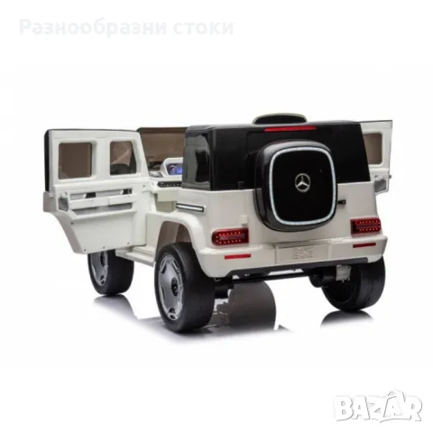 Акумулаторен джип Mercedes EQG Electric G-Class 12V с отварящи се врати меки гуми 4x4, снимка 11 - Електрически играчки - 48720900