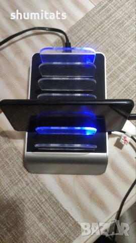 Зарядна станция за 6 телефона/таблета/ и др. 5V 10,2 A 51W, снимка 3 - Оригинални зарядни - 52793078