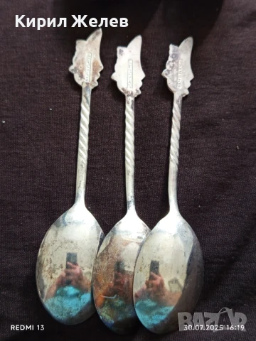 ПОСРЕБРЕНИ ПРИБОРИ ЛЪЖИЧКИ 6 броя СУВЕНИР от КИПЪР ЛАРНАКА за КОЛЕКЦИЯ 35345, снимка 9 - Други ценни предмети - 51193585