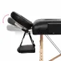 vidaXL Сгъваема масажна кушетка с 3 зони, 10 см плътен пълнеж, черна, снимка 8