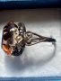 Руски сребърен пръстен с опушен кварц , снимка 5