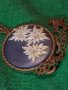 ВИНТИДЖ АРТ МЕДАЛЬОН МНОГО ОРИГИНАЛЕН с КАМЪЧЕТА и ЦВЕТЯ 16636, снимка 2