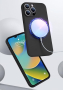 Магнитен Калъф за iPhone 11 Pro Max 6.5", Тъмносин, Ликвиден Силикон, снимка 4