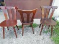 Дървени столове А12 - 3 броя , снимка 1 - Столове - 38435532