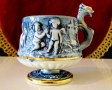 Порцеланова чаша Capodimonte,ангели,злато. , снимка 2