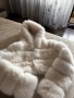 Бяло пухено яке fur coat , снимка 11