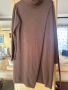 Кафява плетена туника/рокля с прехлупване, снимка 4