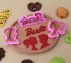 Barbie Барби Кен мъж жена форми пластмасови 3 бр. резци резец форма за фондан тесто сладки бисквитки, снимка 2