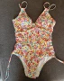 Цял дамски бански на флорарни мотиви, многоцветен, размер М M, снимка 9