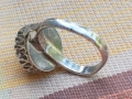 Сребърен пръстен с корона, снимка 2
