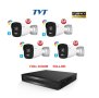 FULL COLOR TVT FULL-HD Система за видеонаблюдение с 4 камери и хибриден DVR, снимка 1 - HD камери - 42842919