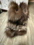 Разкошни боти ботуши  естествена кожа естествен богат косъм от северна лисица  номер 39, снимка 5