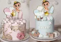 Бебе Baby Бебешки момиче момче gender party картонени топери топер торта пита раждане кръщене, снимка 1