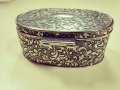 Метална посребрена кутия за бижута, снимка 7