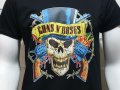 Нова мъжка тениска с дигитален печат на музикалната група GUNS N'ROSES, с череп, снимка 9