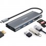 VAKO USB Type-C Hub Pro 6 в 1 (3xUSB 3.0/TF/SD четец на карти/HDMI порт) UCN 3307, снимка 1 - Клавиатури и мишки - 33935365