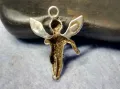ФИГУРАЛЕН СРЕБЪРЕН ПЕНДАНТ АМУРЧЕ / АНГЕЛЧЕ СРЕБРО 925 РЪЧНА АР НУВО СТИЛ МАЙСТОРСКА РАБОТА 19466, снимка 10