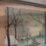 Живопис картина зимен пейзаж , снимка 3