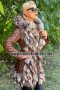 Дамско кожено яке естествена агнешка кожа и лисица код 133, снимка 1 - Палта, манта - 34286778