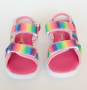 №23-28 *СВЕТЕЩИ* детски сандали за момиче с Цветовете на Дъгата на BUBBLE KIDS, снимка 3