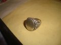 МАЙСТОРСКИ МАСИВЕН РЕТРО СРЕБЪРЕН АРТ ДЕКО ПРЪСТЕН ЛАКИРАНО СРЕБРО 925 СТИЛНО ОРНАМЕНТИРАН 28744, снимка 17
