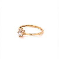 Златен дамски пръстен 1,45гр. размер:57 14кр. проба:585 модел:20066-3, снимка 2 - Пръстени - 42643891