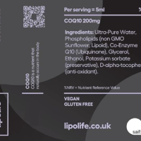 lipolife liposomal липозомален коензим Q10 (убихинон) LLQ1 - 240 мл/48 порции, снимка 4 - Хранителни добавки - 44797894