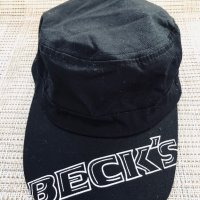 Черна модерна шапка BECK’S оригинал, снимка 1 - Шапки - 30433078