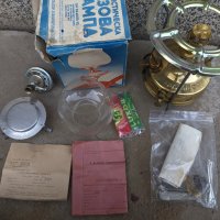 Стара Социалистическа туристическа газова лампа и газов котлон, снимка 3 - Антикварни и старинни предмети - 42381370