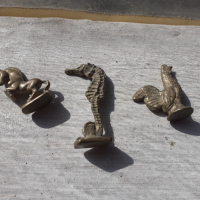Миниатюрни бронзови фигурки 3 броя - лот 1, снимка 2 - Антикварни и старинни предмети - 44603701