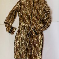 Уникална рокля с пайети и синджири, снимка 4 - Рокли - 42755097