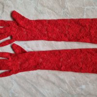 Дантелени червени ръкавици , снимка 3 - Раници - 38016980