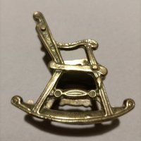 Винтаж бронзов метален Windsor Викториански  и миниатюрен декор за люлеещ се стол, снимка 11 - Колекции - 44424165