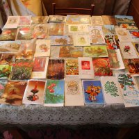 Картички поздравителни стари за Нова година,Баба Марта и други, снимка 1 - Колекции - 32052686