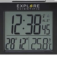 Радиоуправляем часовник SCIENTIFIC RDP1001 с черно време на прожектиране, снимка 3 - Друга електроника - 38317805