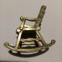 Винтаж бронзов метален Windsor Викториански  и миниатюрен декор за люлеещ се стол, снимка 12 - Колекции - 44424165