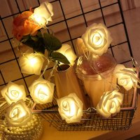 Нови LED светлини рози USB Лампички на батерия за украса декорация дом, снимка 1 - Декорация за дома - 37933630