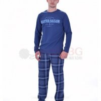 Мъжка пижама с дълъг ръкав размер S, снимка 3 - Бельо - 26673289