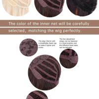 Кафява перука омбре два цвята светли краища, снимка 8 - Аксесоари за коса - 44664446