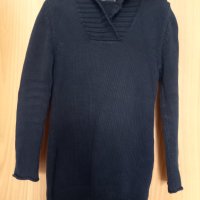 Блузон - памучен, тъмно син, снимка 1 - Блузи с дълъг ръкав и пуловери - 40628091