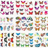 30 бр различни пеперуди ваденки слайдери за нокти маникюр, снимка 4 - Продукти за маникюр - 29905802