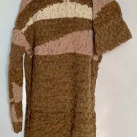 Ръчно плетен пуловер, естествена вълна, снимка 3 - Пуловери - 20115609
