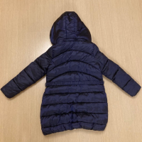 Детско дълго топло яке Mayoral за момиче с качулка, син цвят, 16г., 162см., снимка 2 - Детски якета и елеци - 36489806